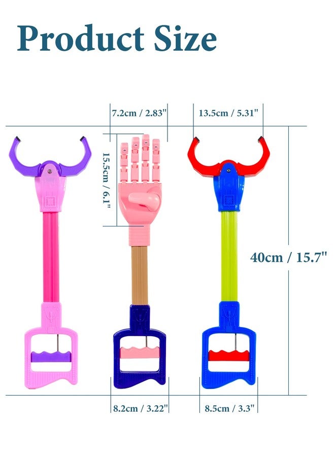 Duseu 3PCS Grabber Toy for Kids, 15.7 inch Robot Arm Claw Grabber, Robotic Hand Grabber Pickup Tool, Hand-Eye Coordination Interactive Toys - Image 2